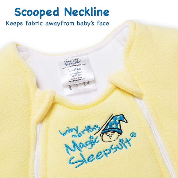 NEW baby Merlin’s magic sleep suit swaddle transition product microfleece - Picture 3 of 9